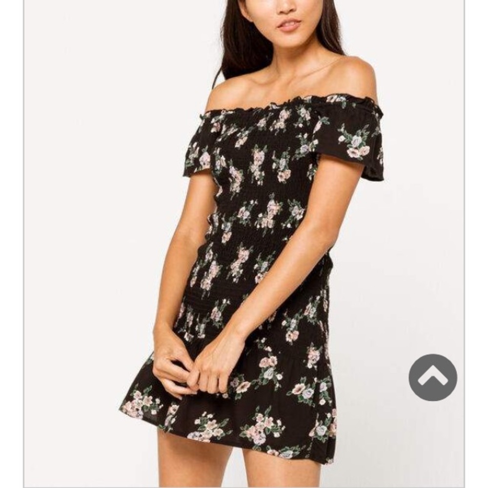 Smocked Peplum Off The Shoulder dress
